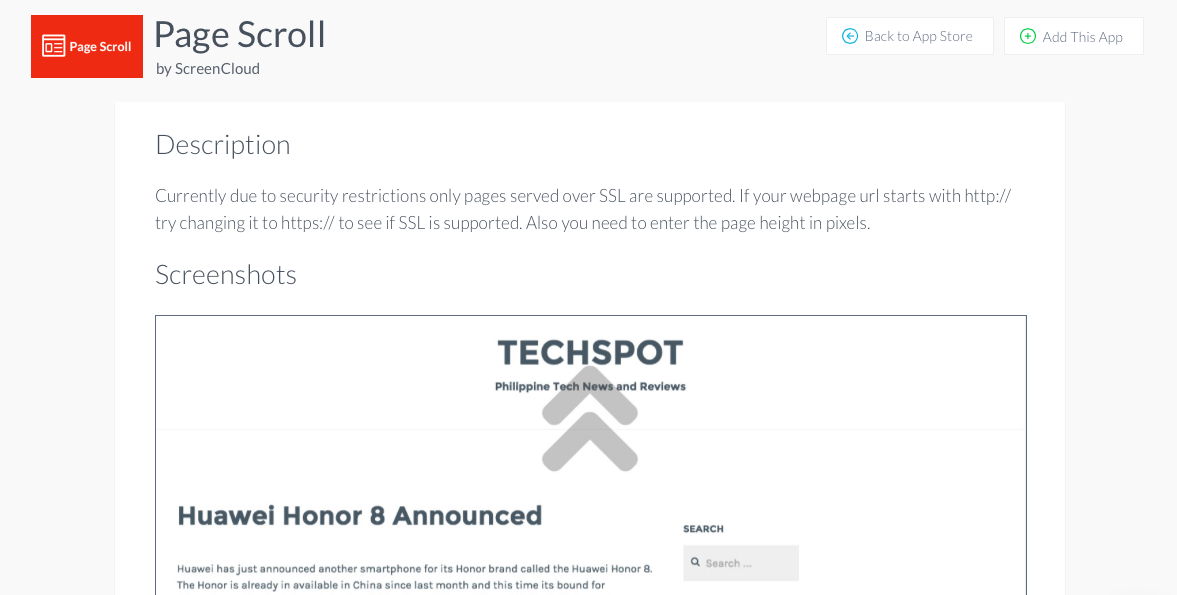 ScreenCloud Page Scroll App Guide ScreenCloud